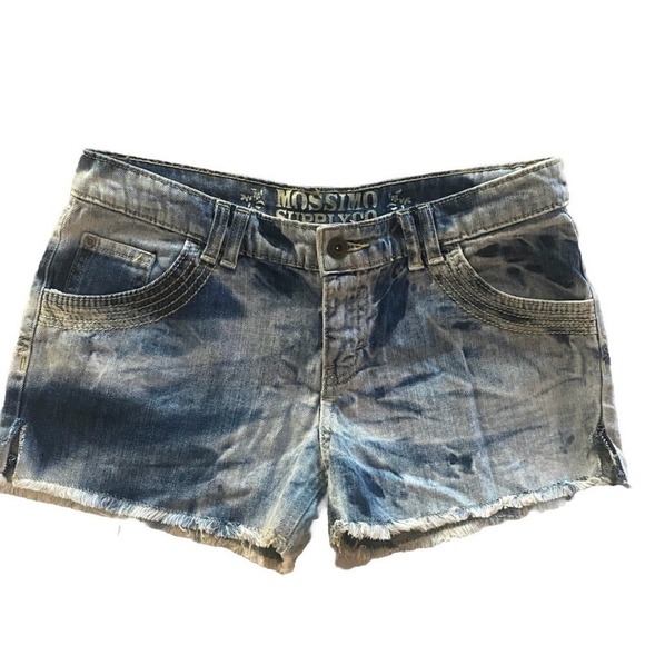Mossimo Cut Off Denim Shorts -2010 -Blue Jeans Shorts Size 9 Shorties Raw Hem - Picture 6 of 14